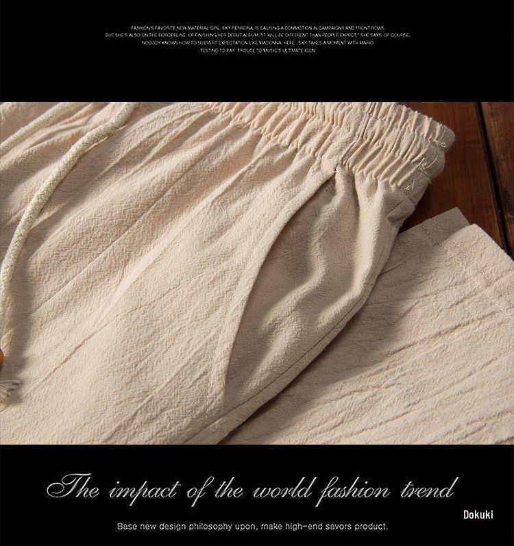 Men's Cotton-Linen Chinese Style Suit: Long-Sleeved, Loose Fit for Middle-Aged and Elderly - Perfect for Spring and Autumn.