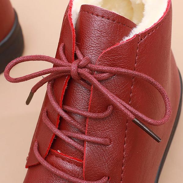 Ladies Plus Velvet Thermal Booties Non-slip Waterproof Soft Sole Casual Shoes