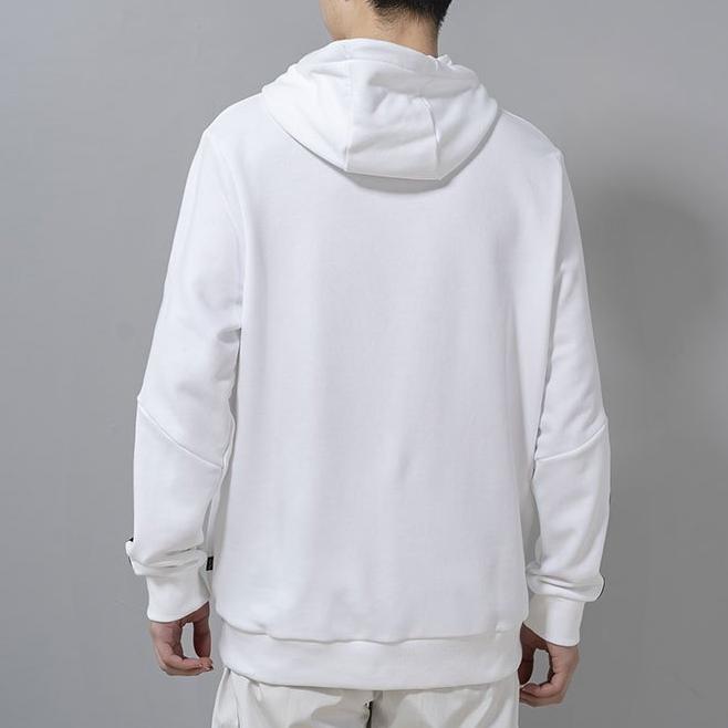 Puma Solid Long-Sleeve Hoodie Men Tops White 849590-02