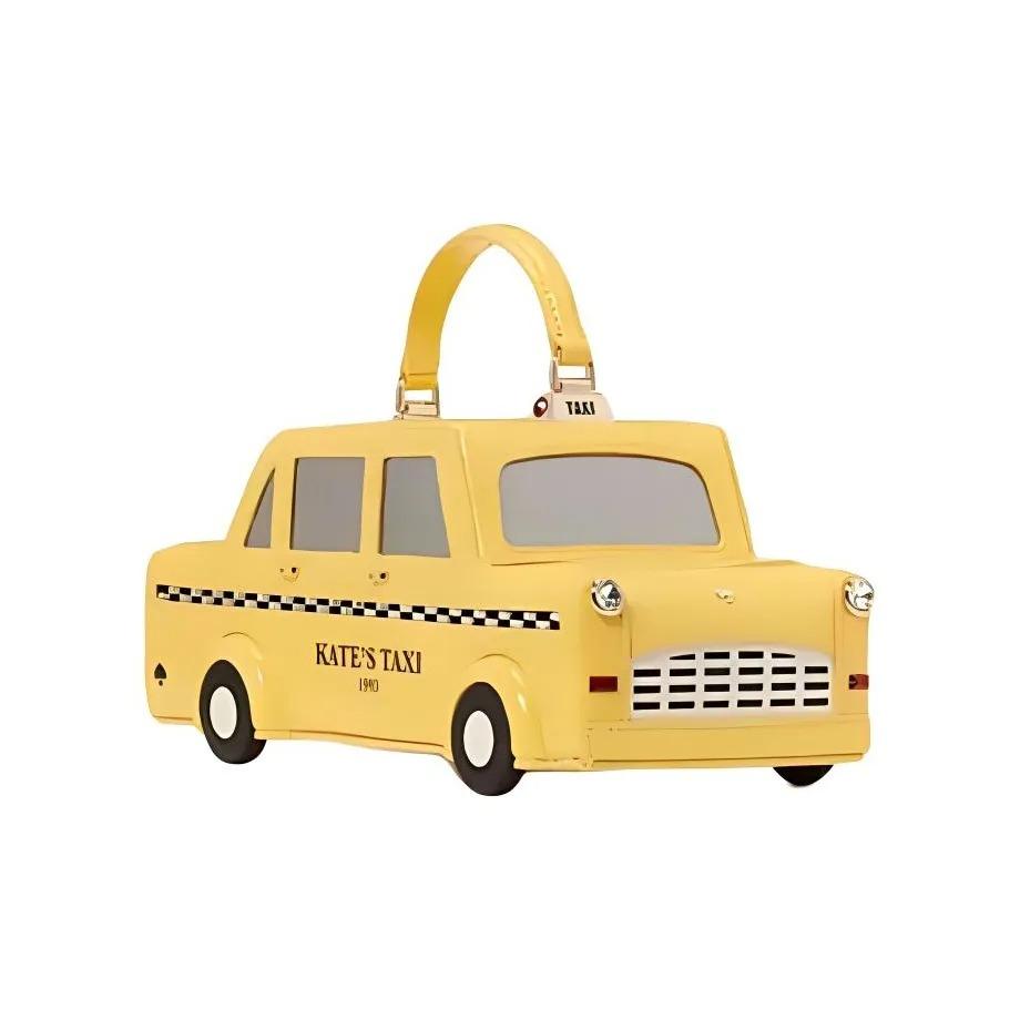 Kate Spade NYC 3D Taxi Logo Snap Closure Patent Leather Handbag Women's Yellow