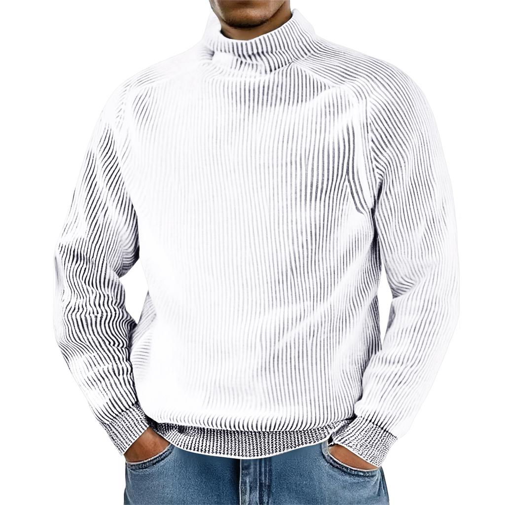 Men's Loose-fitting Casual Round Neck Long-sleeved Knit Top