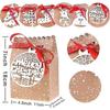 24 Pieces Christmas Paper Candy Gift Boxes Kraft Paper Gift Candy Bags for Christmas Favors