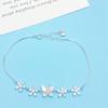 Korean Style Exquisite S925 Sterling Silver Butterfly & Flower Bracelet for Women - Simple, Elegant, Versatile Design