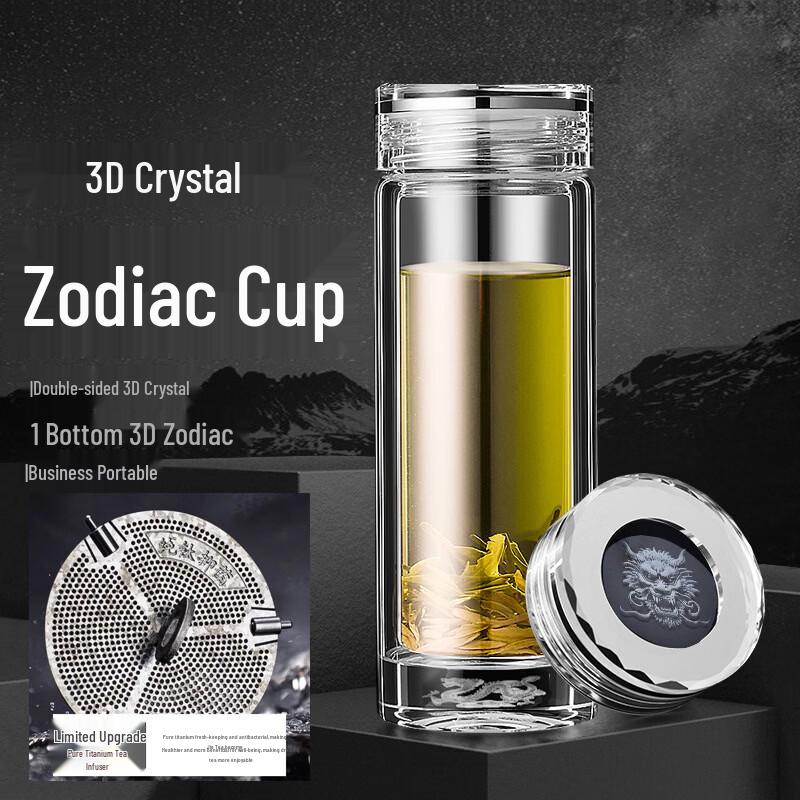 

OLOEY Zodiac Double-Layer Glass Cup