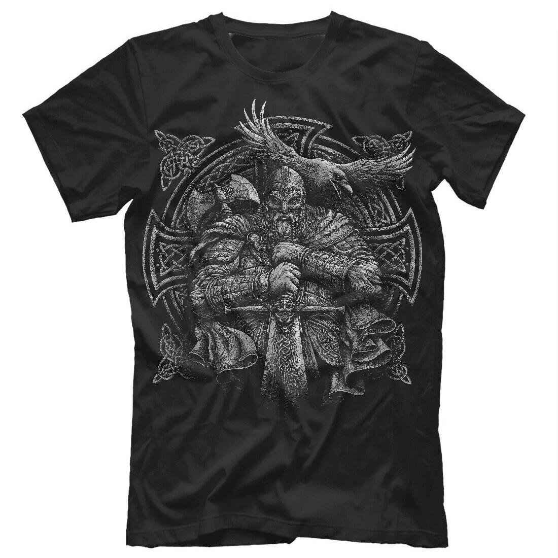 Футболка воина славян Одина Ви короля Руны России S чёрный