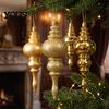 Decorative Hanging Ornaments for Home 6 Pcs Finial Drop Christmas Ornament, Glitter Shatterproof Plastic Tree Decorations Decoration Holiday Decor DIY