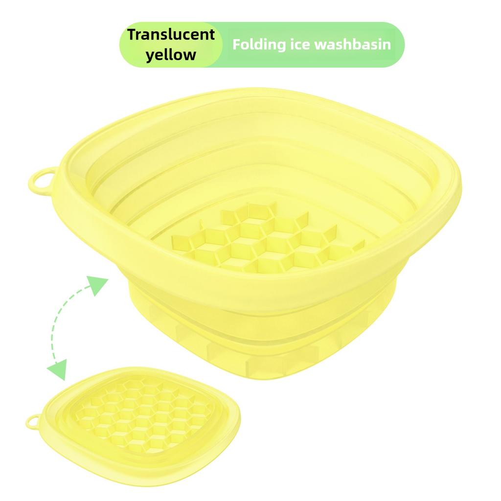 Collapsible Silicone Face Ice Bath Tray Cold Therapy for Facial Puffiness Portable Cryo Skin Tool Travel Beauty Bowl Facial Tool