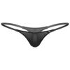 Mens Low Rise Thong Underwear Solid Color Elastic Waistband G String Soft Stretch Fabric for Daily Comfort Fit