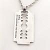 Razor Blade Pendant Necklace for Women Men Vintage Punk Goth Gothic Steampunk Accessories Grunge Rock Jewelry Y2k Aesthetic