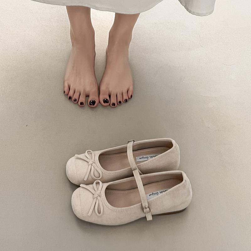 Flat bottom shallow mouth single shoes women's new spring and summer skirt temperament gentle wind ballet evening shoes