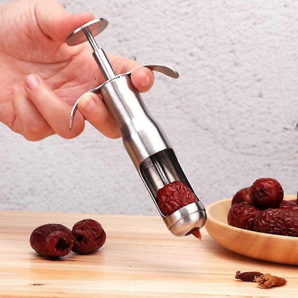 Red Dates Corer Jujube Pitter Cherry Olive Corer Stainless Steel Fruit Core Remover Seed Push Out Tool Vegetable Tools Kitchen Gadgets - DD