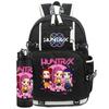 2 st/set K-Pop-tryckt ryggsäck med 750 ml vattenflaska för tonåring elev flicka pojke skolväska barnpresent stor kapacitet reseväska Mochila