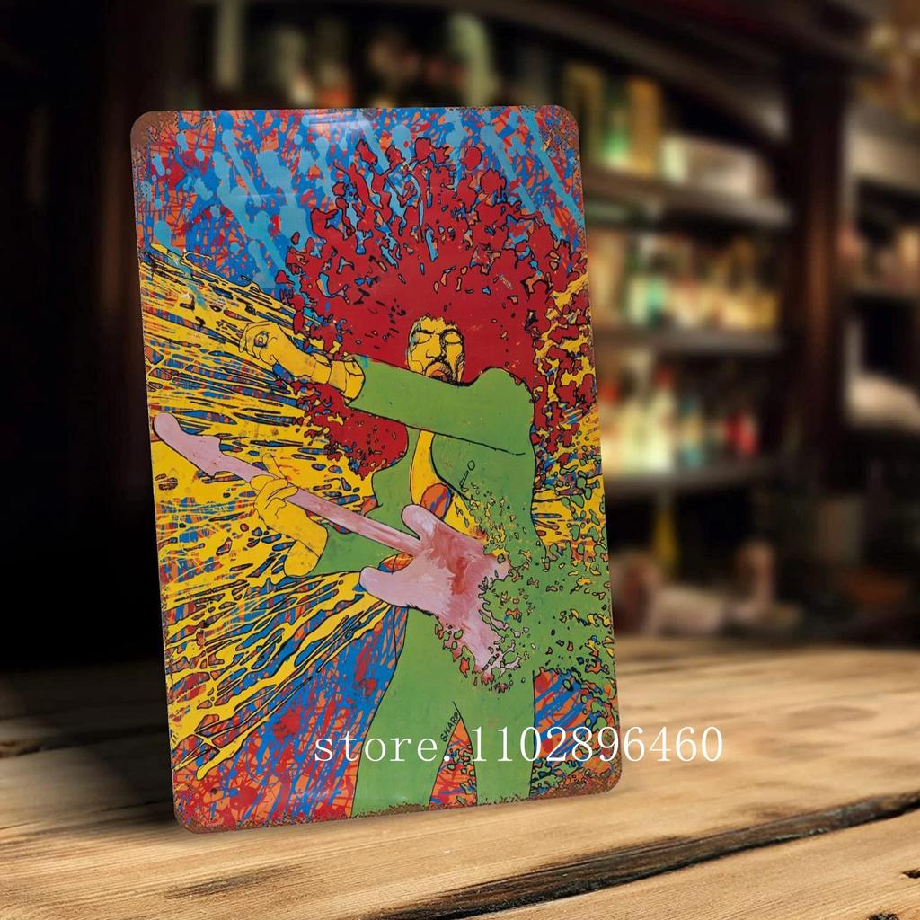 Jimi hendrix Metallschilder & Schilder Wanddeko Vintage Blechschilder Captain Metallposter Deko für Bar Pub Club Wanddekoration