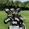 Golf Club Head Cover Ninja Specification Golf Wood Cover Set Golf Driver Cover Fairway Hybrid Head Cover Made of High Quality Leather For Women and