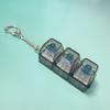 3Keys Keyboard Key Chain DIY Button Finger Keyboard Caps Stress Relief Toy Bag Pendant Transparent Shaft Decompression Toy Gift