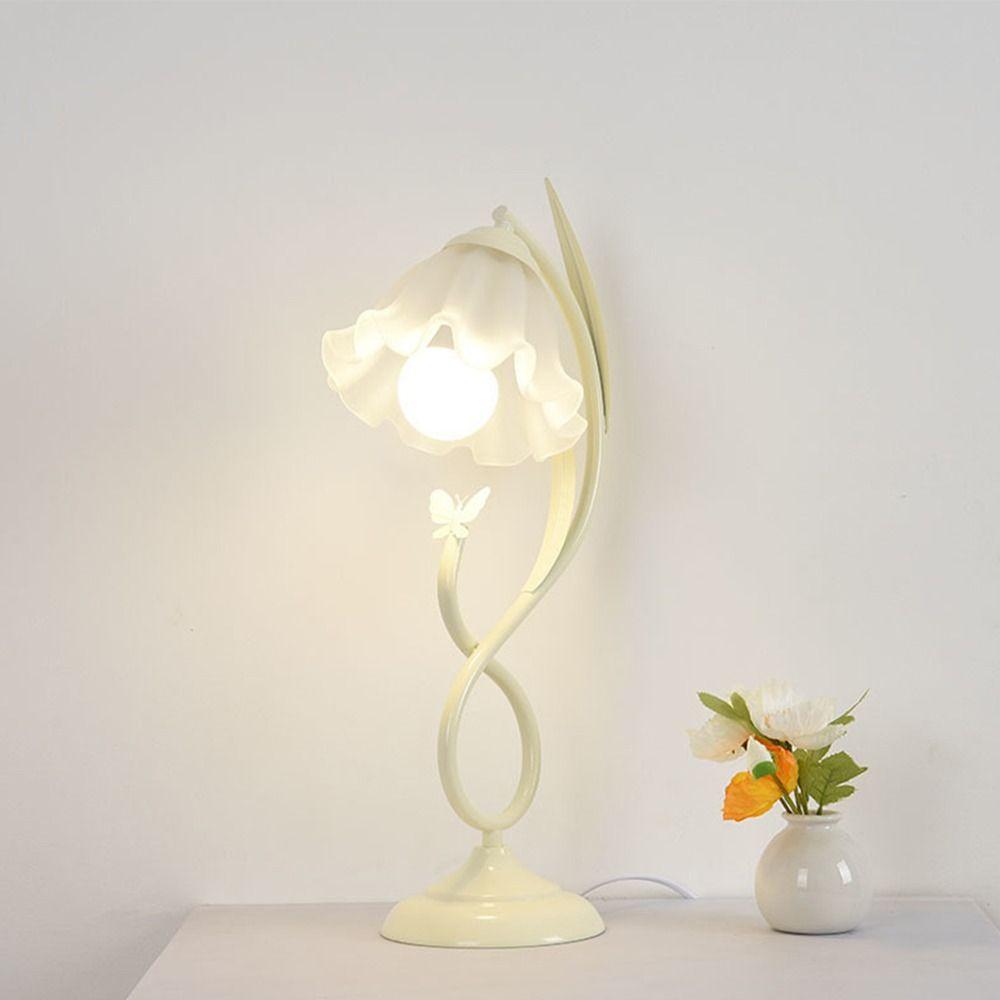 Rural Style Desk Lamp for Creating Atmosphere Floral Table Lamp Vintage Night Light Bedroom