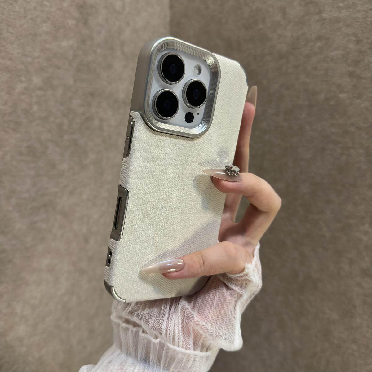 

Denim Textured Anti-Drop Full Coverage Case for iPhone 17/16 Pro Max/15 Pro/14/13 PM - Female iPhone 11 Pro