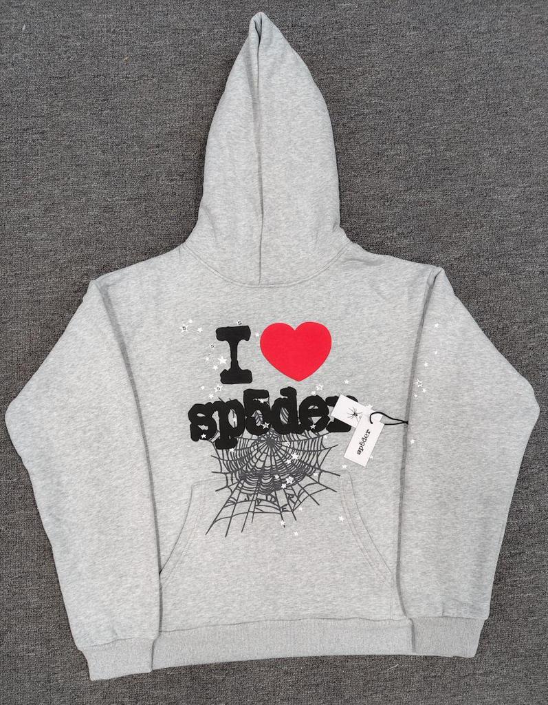 Hanorac Bărbătesc Greu cu Imprimeu Pânză de Păianjen - Trendy, Croială Largă cu Plus de Catifea