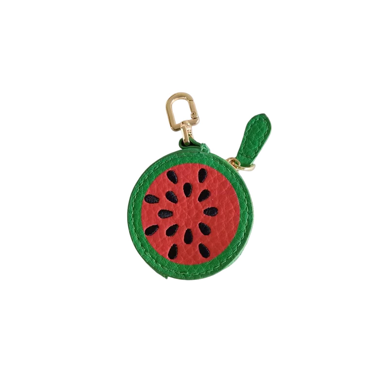 Милый фруктовый кошелек-монетница, брелок для сумки, маленький кожаный держатель для мелочи, брелок-ключница для сумочки, тоута, кошелька, аксессуары, Кавайный фруктовый брелок для сумки One Size