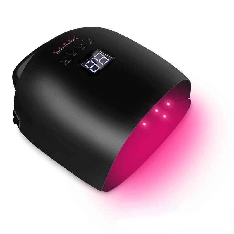 Rechargeable Nail Lamp 86W Wireless Gel Polish Dryer Red Light Manicure Light with Handle Cordless Nail UV LED Lamp
