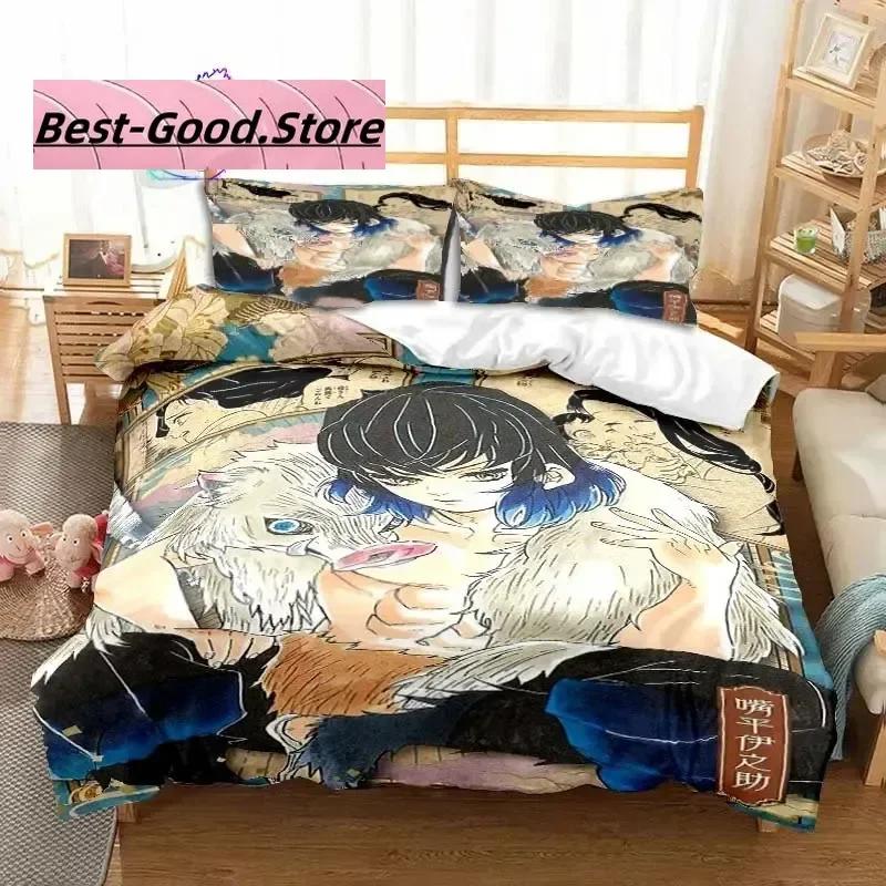 Hashibira Inosuke Anime Demon Slayer Set Biancheria da Letto Singolo Twin Full Queen King Size Set Letto Adulto Bambino Camera da Letto Stampa 3D
