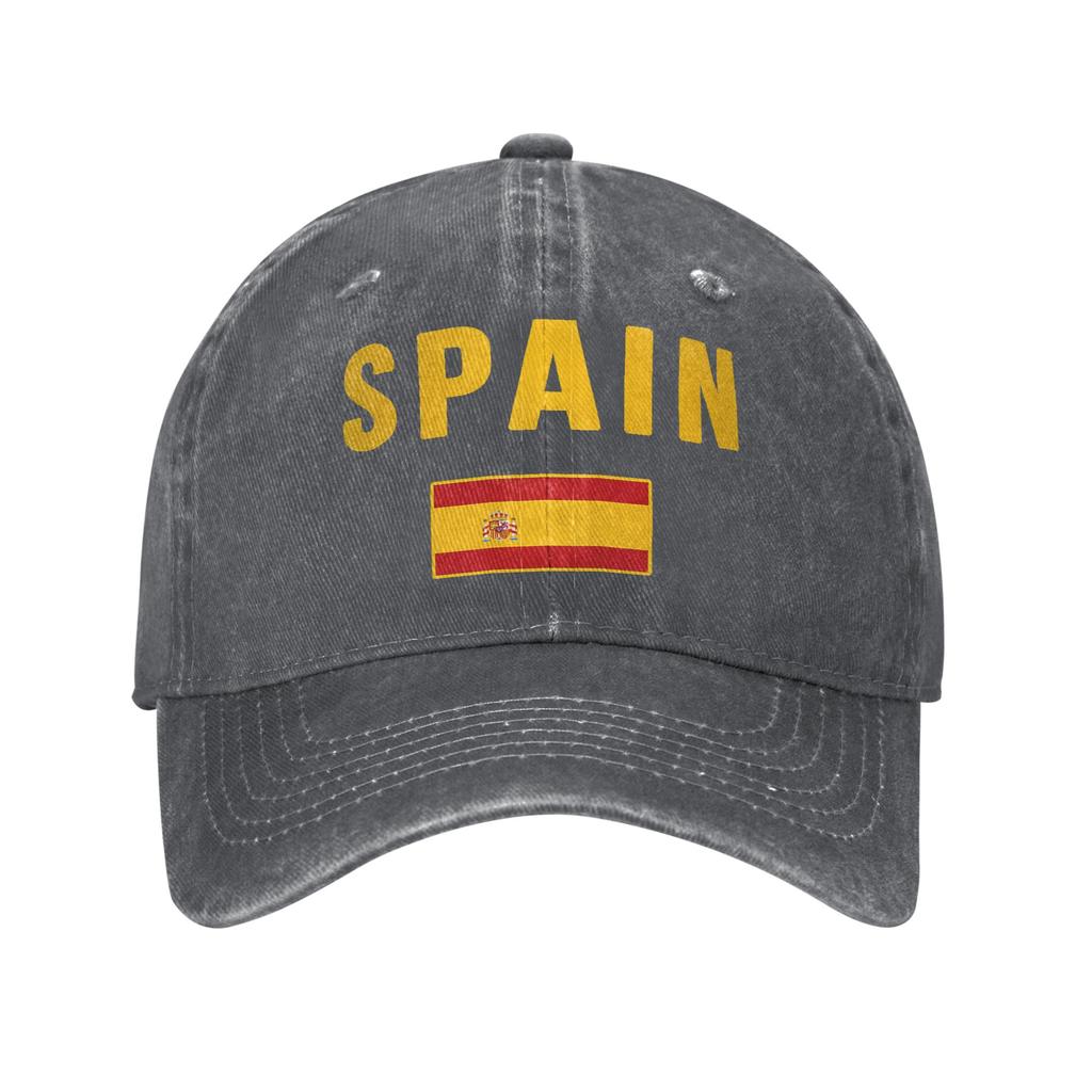 Spain Spanish Flag Casual Baseball Cap For Unisex Adult Spring Hunting Camping Trucker Hat Yk Funny Sunscreen Baseball Caps