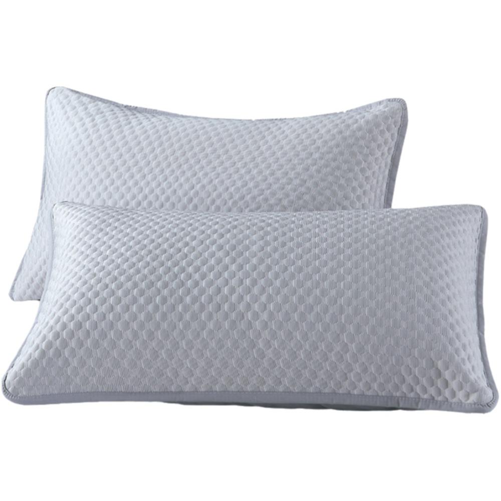 

2 шт. Моющиеся летние наволочки Дышащий протектор для подушки Прохладная наволочка с ледяными бобами Спальня серый