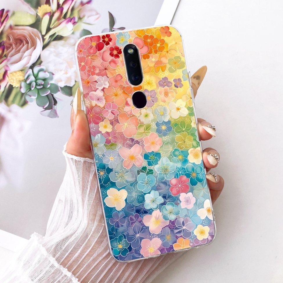 Clear Casing For Oppo F11Pro CPH1969 CPH2209 CPH1987 Phone Case For Oppo F11 Pro Cover Fashion Butterfly Funny Cute Painted
