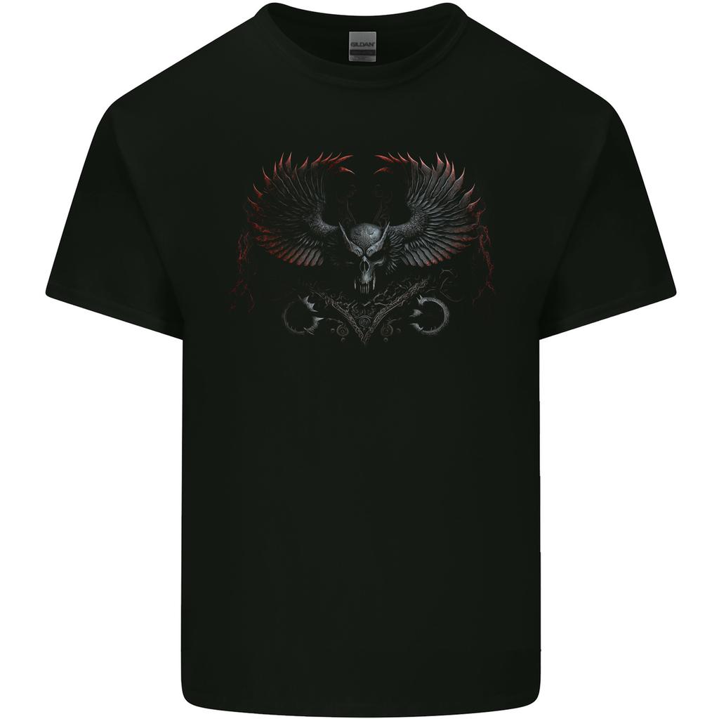 Master of Darkness Skull With Wings Unisexs Light Cotton TShirt