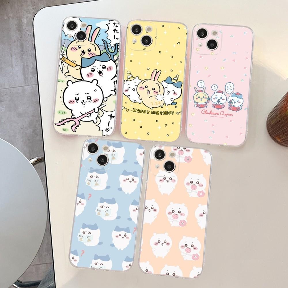 C-ChiikawaS Cute Phone Case Silicone Soft for iphone 15 14 13 12 11 Pro Mini XS MAX 8 7 6 Plus X XS XR Cover