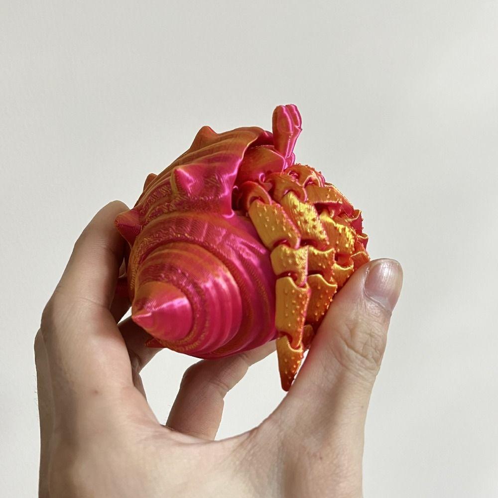 Removable 3D Printed Paguroidea Poseable Joints 3D Articulated Crab Toys  Kid Gift