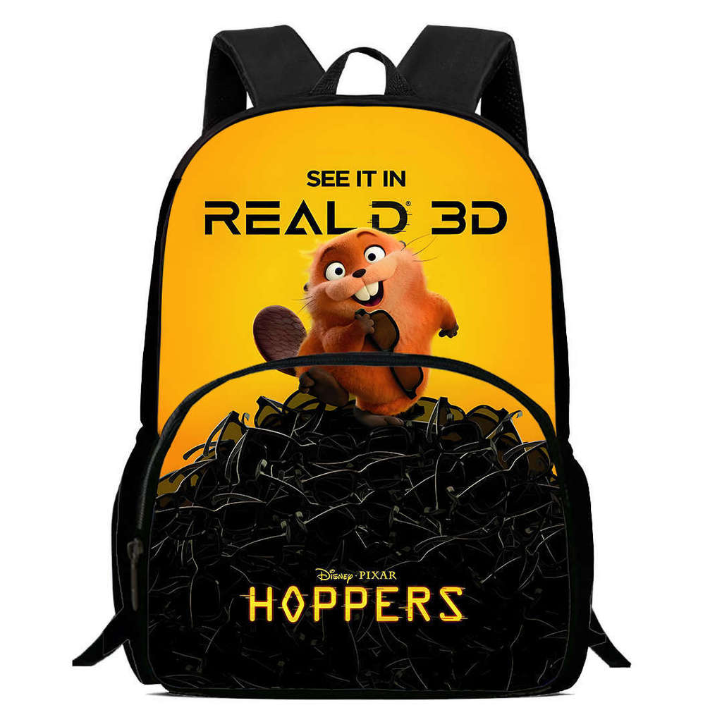Cartoon Hoppers Beaver Backpack For Kids With Oxford Cloth Durable Material For School Travel