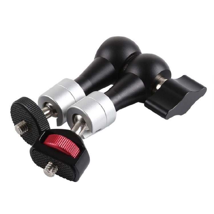 Adjustable Monitor Mount Bracket Arm With 360 Rotation Ball Head Adapter For Camera Lighting Accessories