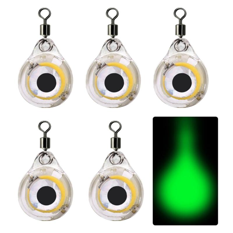5Pcs Underwater Fishing Light Flashing Deep Water Fishing Light LED Fish Lures Lamp Outdoor Fishing Accessories