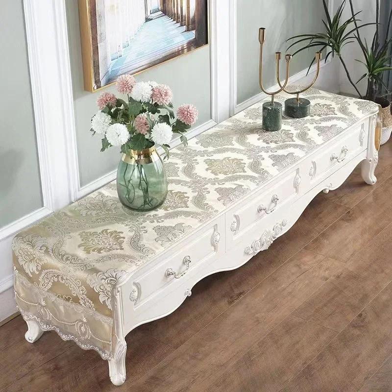 Europäischen Tv-schrank Abdeckung Tuch Tisch Flagge Quaste Tischdecke Tischläufer Haushalt Tv Arche Staubdichte Abdeckung Kommode Tuch