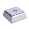 Silver Black LED Lamp Base with 3D Laser Carved Crystal - Battery-Powered, Seven-Color White Light