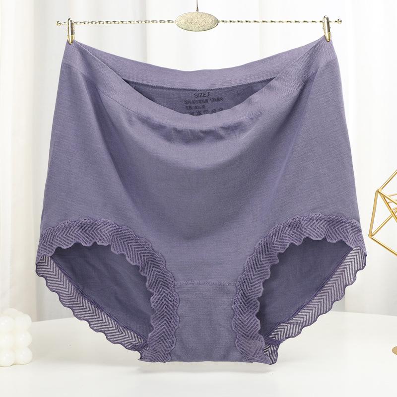 Seamless Panties High Waist Women's Briefs for Weight 100kg Large Size Underpants Solid Color Boyshorts
