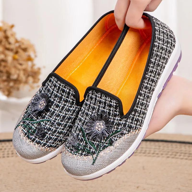 zapatos de mujer women cute round toe high quality spring slip on flat loafers lady cool comfort black shoes ab492