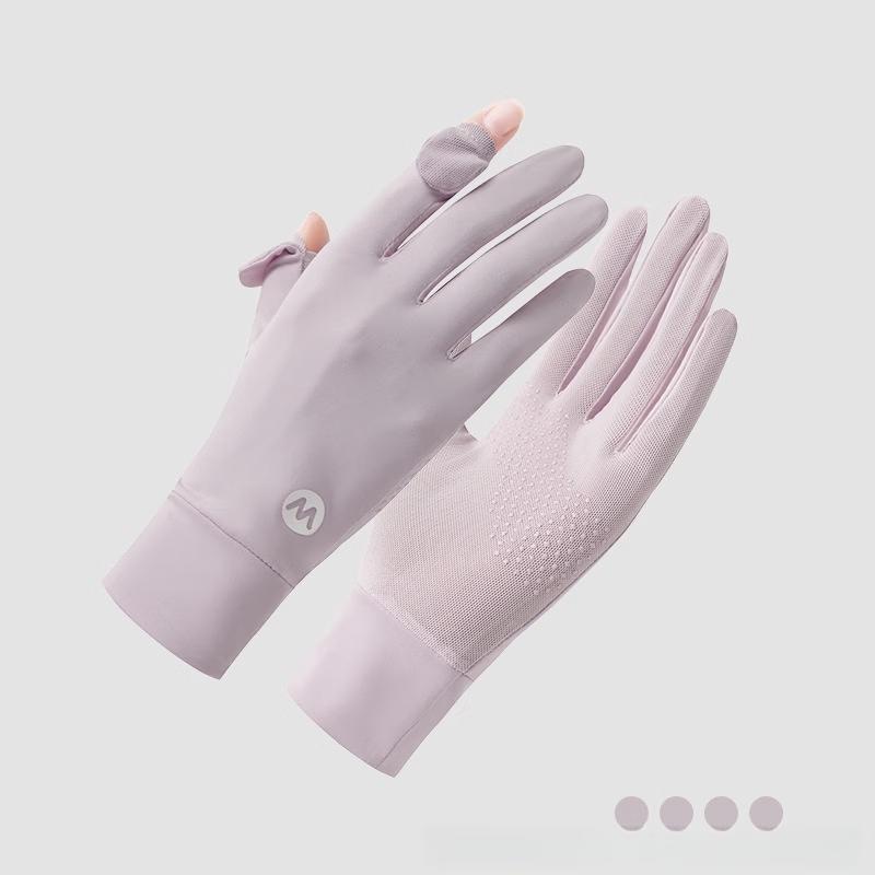 Muqingqing Women s Summer Ice Silk Gloves One Size