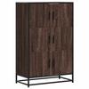 VidaXL Buffet haut chêne marron 68x35x106,5 cm bois ingénierie métal, armoire latérale, armoire de rangement haute, vitrine 849073
