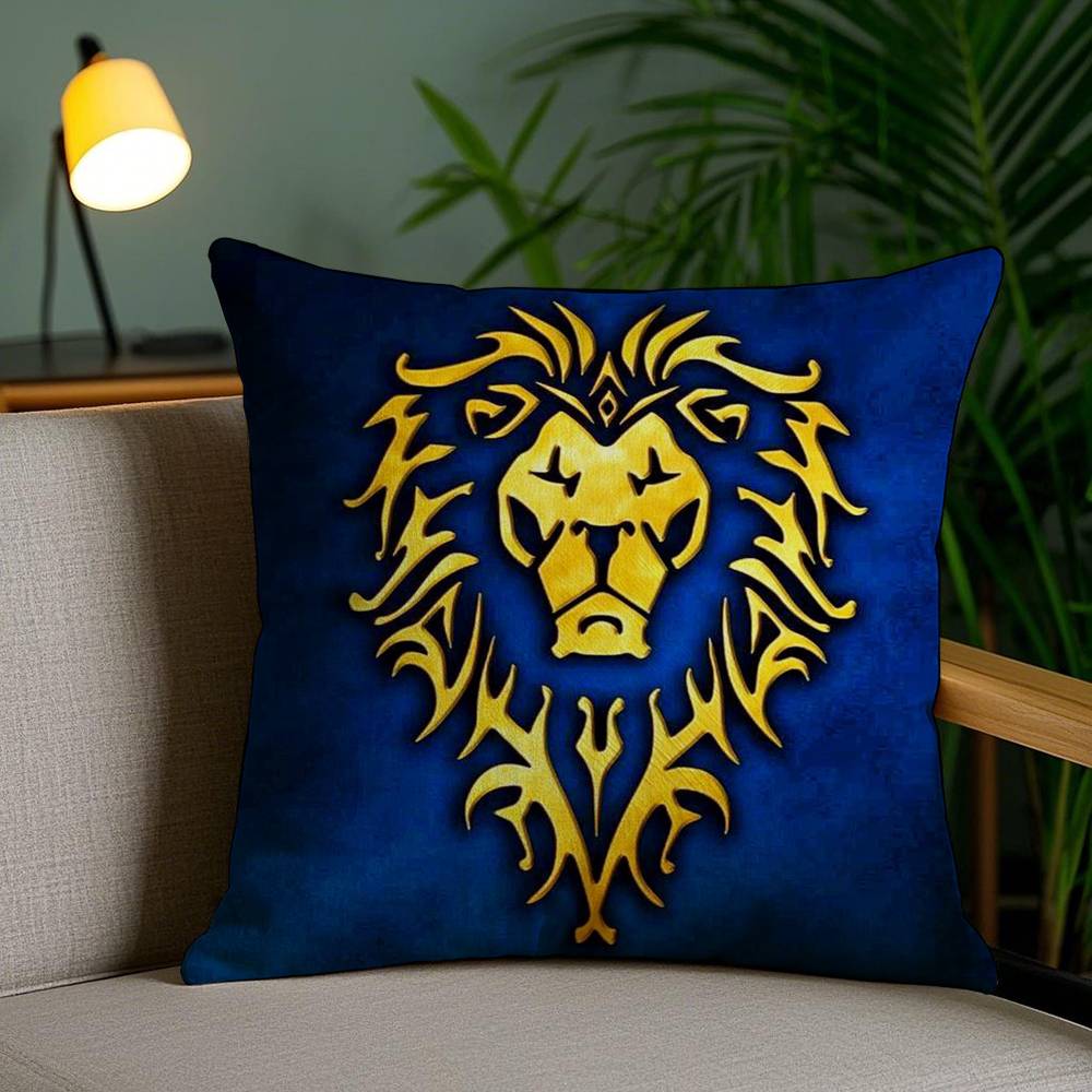 Pillow Case Warcrafts Of World W-Wow Game Sofa Short Plush Double-Sided Hd Printing Room Home Office Gift Cushion Cover