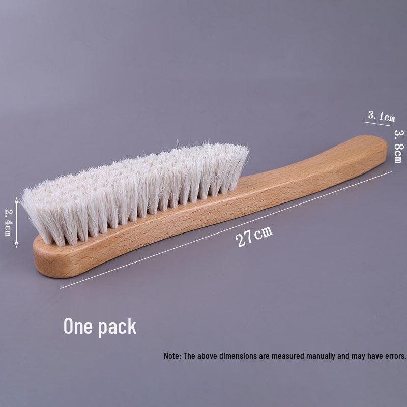Beech Wood Horsehair Shoe Brush for Leather and Suede - Available in Large and Small Sizes