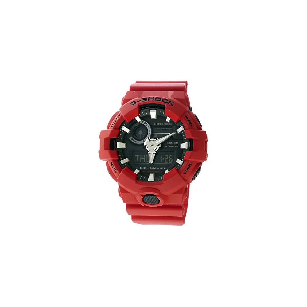 Casio G-Shock GA-700-4A Analog Digital Sports Watch Men s Red Black Color 200m Water Resistant