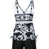 European & American Printed Tankini Swimsuit - Conservative Style for Women