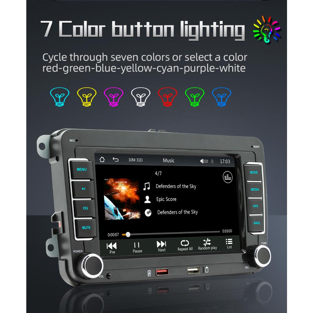 Car Radio 2 Din,7 inches,VW/Volkswagen Skoda Octavia Golf 5 6 Touran Passat B6 Polo Jetta Coche Seat,Android Auto,Carplay,Multimedia Player
