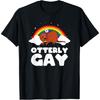 LGBTQ Rainbow Otterly Gay Otter Pun Queer Pride Zookeeper T-Shirt