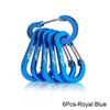 6 Pieces 12 Pieces Outside Camping Multi-tool Carabiner Steel Small Carabiner Clip Fishing Accessories High Quality Practical Daily Use