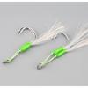 Durable Barbed Iron Fishing Hook for Big Fish - Single Feathered Lead Hook