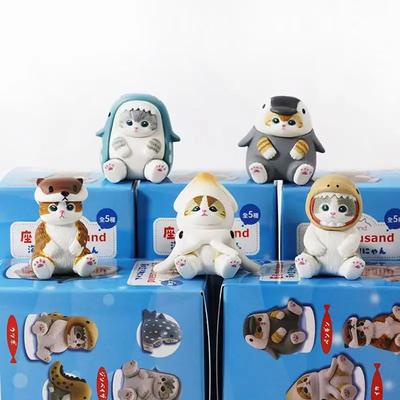 1 Stück zufällige Lieferung Mofusand Katze Blind Box Haifischkatze Figur Spielzeug Cos Meeresorganismus Puppen Blindbeutel Dekoration Kinder Weihnachtsgeschenk