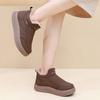 TUINANLE Chunky Platform Sneakers for Women Warm Fur Thick Sole Lace Up Casual Shoes